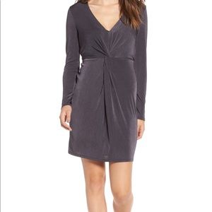 Twist front knit dress